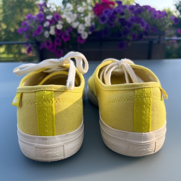 Lacoste Yellow Canvas Sneakers - Picture 4 of 9